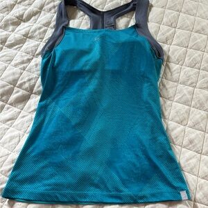 Nike Teal and Gray Athletic Tank Top